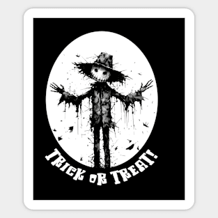 Halloween Trick Or Treat Scarecrow Sticker